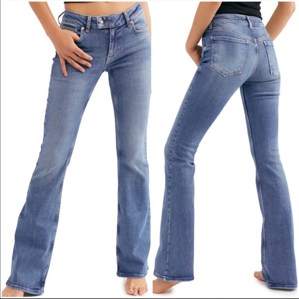 Free People Light Blue Boot Cut Jeans